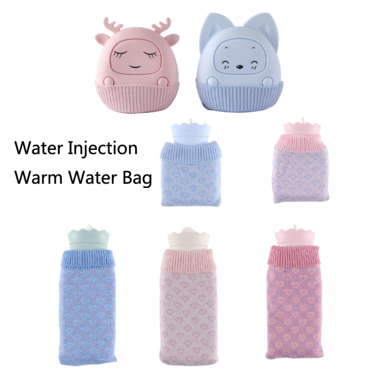 Winter Silicone Hand Warmer Cartoon Cute Water Injection Warm Water Bag, Colour: Green Love - Hot Water Bags by buy2fix | Online Shopping UK | buy2fix