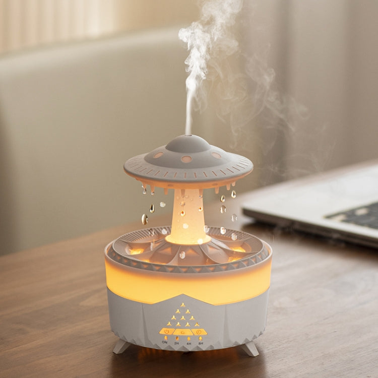 UFO Water Drop Aromatherapy Humidifier Desktop Remote Control Diffuser, Plug: AU Plug(White) - Air Purifiers & Accessories by buy2fix | Online Shopping UK | buy2fix