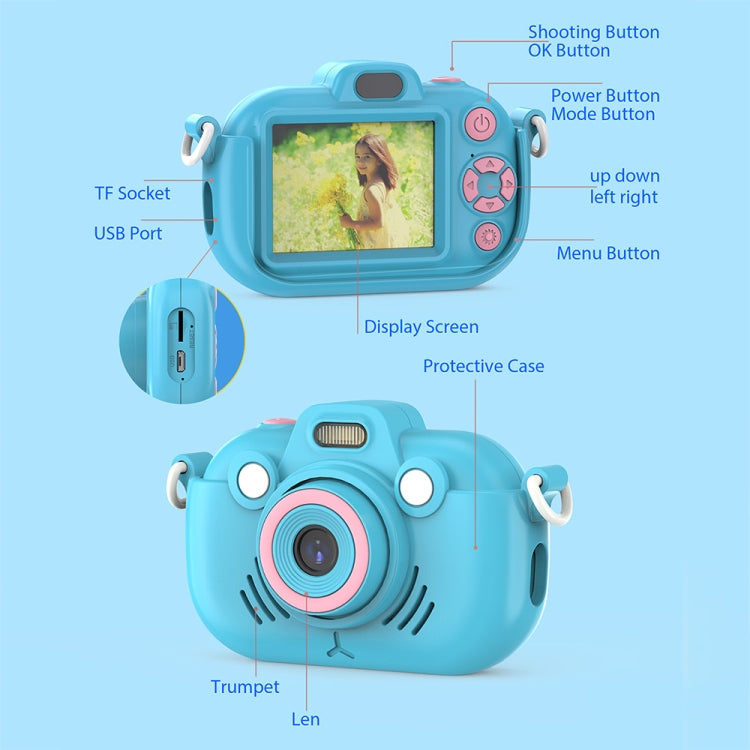 DC502 2.4-Inch 16X Zoom 2.7K Video Recording Children Digital Camera, Color: Yellow + 32G(UK Plug) - Children Cameras by buy2fix | Online Shopping UK | buy2fix