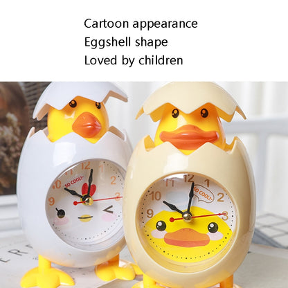 RP001 Cartoon Chicken Eggshell Chicks Alarm Clock Student Gift Children Bedroom Ornaments(Yellow) - Alarm Clocks by buy2fix | Online Shopping UK | buy2fix