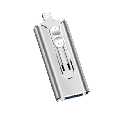 64GB Micro USB + 8 Pin + USB 2.0 3 in 1 Mobile Phone Computer U-Disk(Silver) - U Disk & Card Reader by buy2fix | Online Shopping UK | buy2fix