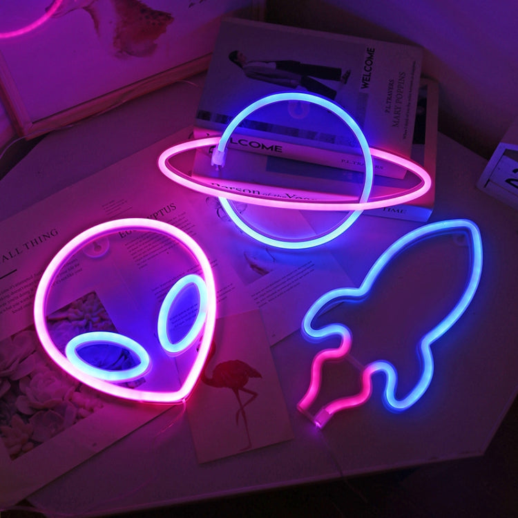 LED Personalized Neon Decorative Light Modeling Light USB Battery Box Dual Purpose, Spec: Alien - Holiday Lights by buy2fix | Online Shopping UK | buy2fix