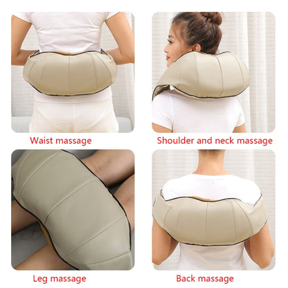 6 Keys Kneading Massage Shawl Cervical Massager, Specification: US Plug(Beige) - Massage & Relaxation by buy2fix | Online Shopping UK | buy2fix
