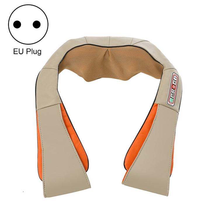 6 Keys Kneading Massage Shawl Cervical Massager, Specification: EU Plug(Beige) - Massage & Relaxation by buy2fix | Online Shopping UK | buy2fix