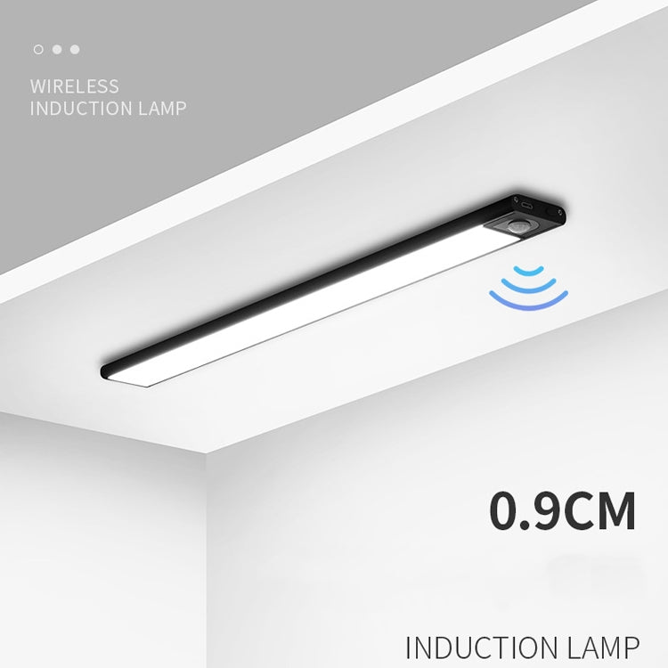 Intelligent Automatic Human Body Induction Wireless LED Lamp 80cm(Silver + Neutral Light) - Sensor LED Lights by buy2fix | Online Shopping UK | buy2fix