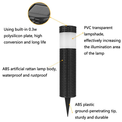 Solar LED Outdoor Waterproof Cylinder Lawn Light, Style: Simulation Flame - Solar Lights by buy2fix | Online Shopping UK | buy2fix