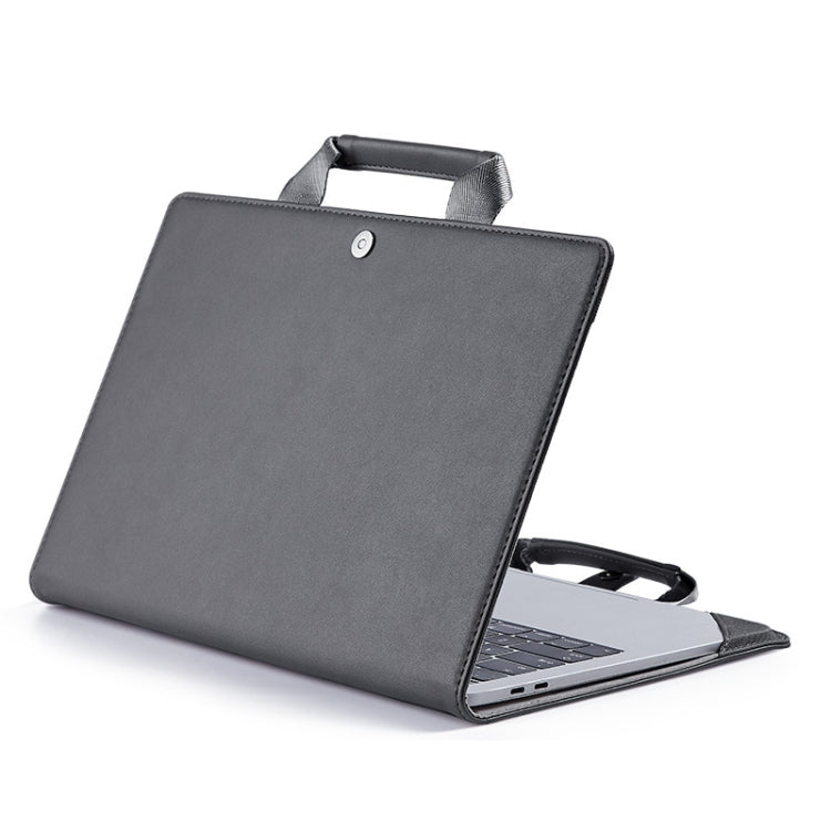 Book Style Laptop Protective Case Handbag For Macbook 16 inch(Grey) - Protective Bags by buy2fix | Online Shopping UK | buy2fix