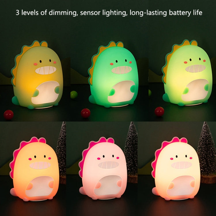 Bedroom Cartoon Dinosaur Silicone Sensor Night Light(Pink) - Night Lights by buy2fix | Online Shopping UK | buy2fix