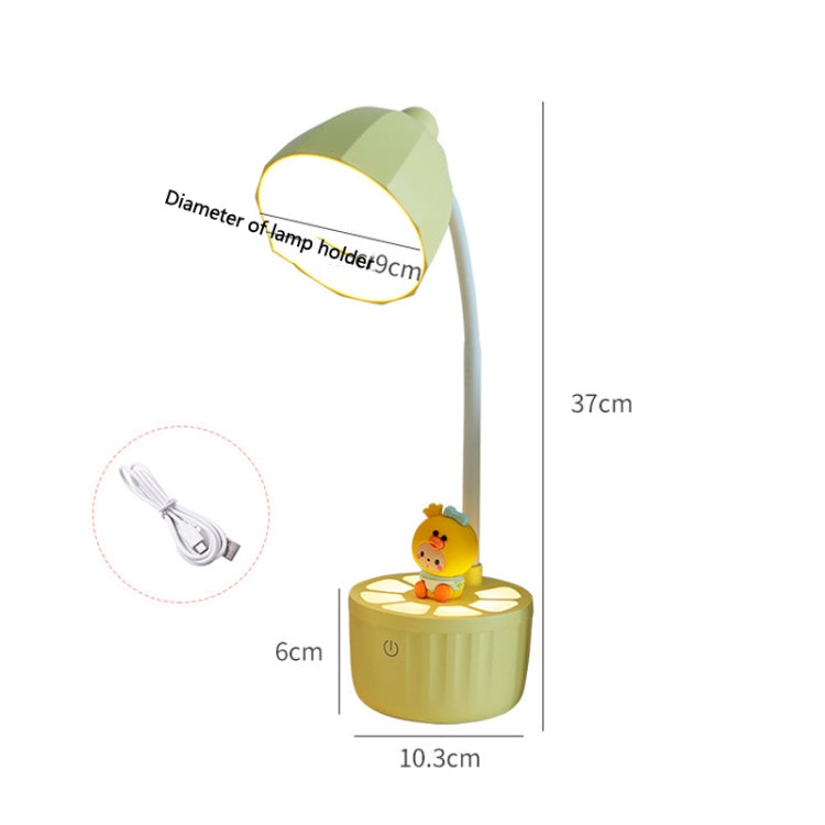 2102 LED Eye Protection Lighting Reading Desk Lamp, Style: with Doll (Yellow) - Desk Lamps by buy2fix | Online Shopping UK | buy2fix