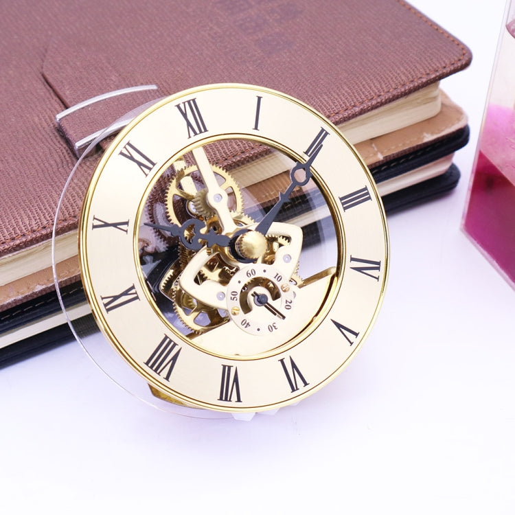 Metal See-through Quartz Clock Gear Clock DIY Accessories 149mm Golden Clock Head - DIY Clocks by buy2fix | Online Shopping UK | buy2fix