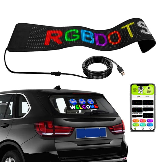 S1696RGB 672x122mm Car LED Flexible Display Cell Phone APP Control Bluetooth Connection - Car Monitor by buy2fix | Online Shopping UK | buy2fix