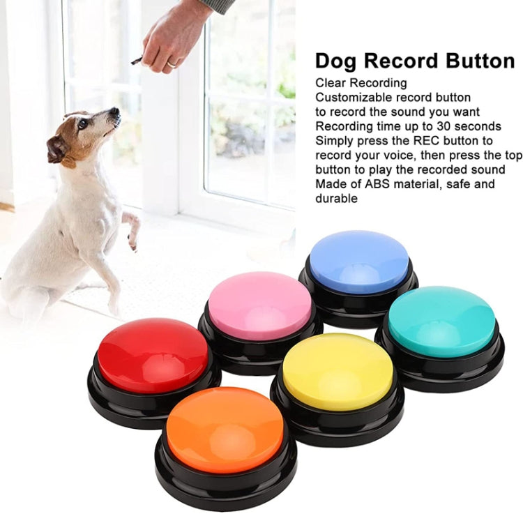 Pet Communication Button Dog Vocal Box Recording Vocalizer, Style: Recording Model(Yellow) - Training Aids by buy2fix | Online Shopping UK | buy2fix