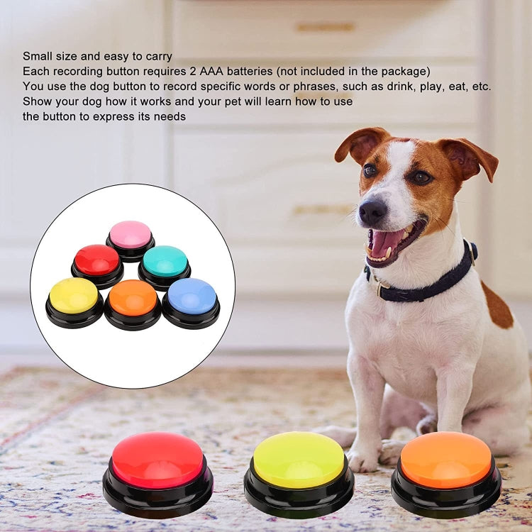 Pet Communication Button Dog Vocal Box Recording Vocalizer, Style: Recording Model(Yellow) - Training Aids by buy2fix | Online Shopping UK | buy2fix