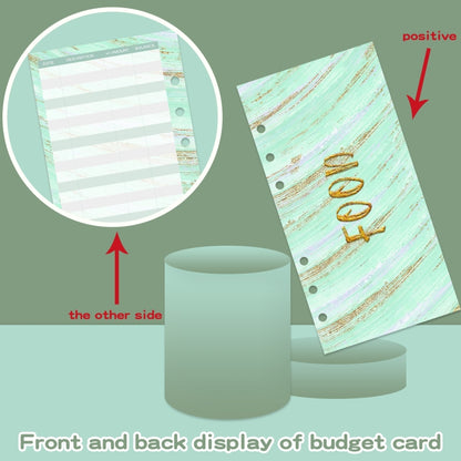 A6 Crocodile Pattern PU Leather Loose-Leaf Binder Budget Notebook Cash Envelope Organizer(Bean Green) - Notebooks by buy2fix | Online Shopping UK | buy2fix