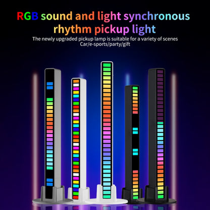 RGB Sound-controlled Rhythmic Response Lights Music Ambient LED Pick-up Lights Charging(16 Lights White) - Novelty Lighting by buy2fix | Online Shopping UK | buy2fix