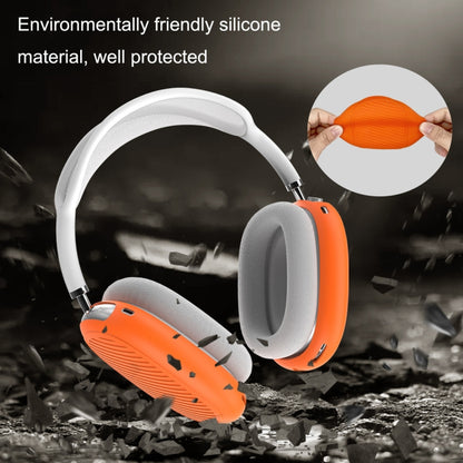 T2 For Apple AirPods Max 1pair Bluetooth Headset Anti-Fall Silicone Protective Case(Orange) - For AirPods Max by buy2fix | Online Shopping UK | buy2fix
