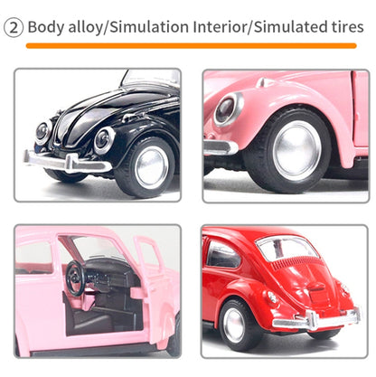 1:36 Beetle Classic Car Open Door Alloy Car Model Pull Back Children's Toy Car(Beige) - Model Toys by buy2fix | Online Shopping UK | buy2fix