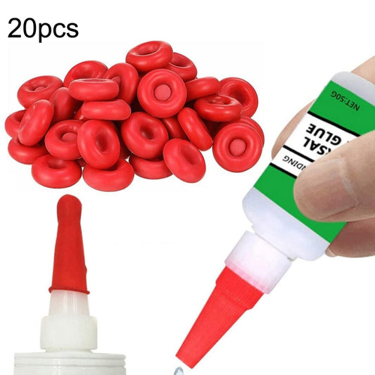 20pcs Glass Glue Nozzle Sealing Cap Leak-proof Sleeve Glass Glue Nozzle Protective Sleeve - Others by buy2fix | Online Shopping UK | buy2fix