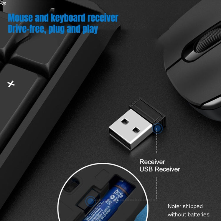 K-Snake WK800 Wireless 2.4G Keyboard Mouse Set Tabletop Computer Notebook Business Office House Use, Color: Black - Wireless Keyboard by K-Snake | Online Shopping UK | buy2fix