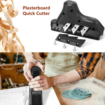 Plasterboard Cutting Angle Planer 45/60 Degree Bevel And Right Angle Chamfering Machine(Black) - Wood Planers by buy2fix | Online Shopping UK | buy2fix