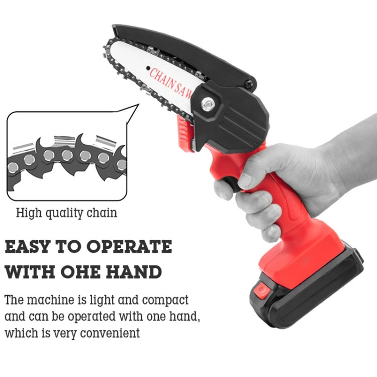 HILDA Rechargeable Cordless Mini Electrical Chain Saw Logging Tools Plastic Package, Model: US Plug With 1 Battery Black - Electric Saws & Accessories by HILDA | Online Shopping UK | buy2fix