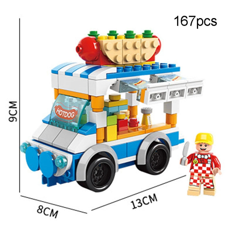 LELE BROTHER Children Assembling Mini City Street Scene Building Blocks, Style: 8613-5 Hot Dog Bread Car - Building Blocks by LELE BROTHER | Online Shopping UK | buy2fix