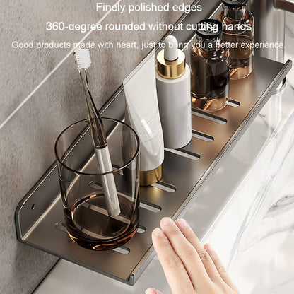 Faucet Rack Home Bathroom Vanity Shelf No Hole Storage Shelf, Length: 50cm (Gray) - Shelves by buy2fix | Online Shopping UK | buy2fix