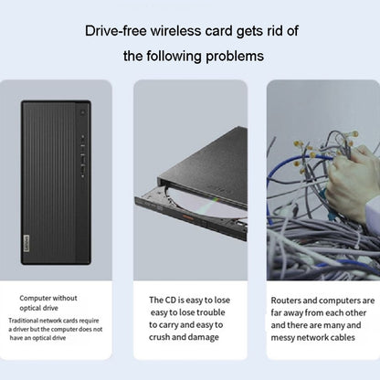 JINGHUA 150M Dual-Band Wireless Network Card Computer External 2.4G/5G USB WiFi Receiver Transmitter - USB Network Adapter by JINGHUA | Online Shopping UK | buy2fix