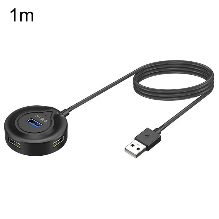 JINGHUA N62 USB2.0 4-Port Splitter One To Four HUB Extension Connector, Model: 1m Black - USB 2.0 HUB by JINGHUA | Online Shopping UK | buy2fix