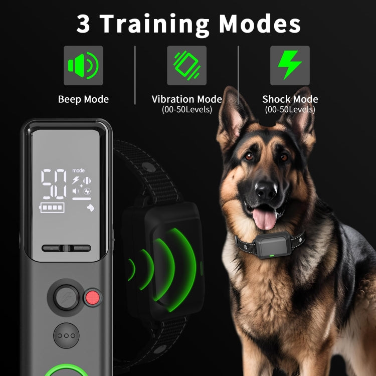 Color Screen Remote Control Pet Electric Shock Circular Dog Trainer(Black) - Training Aids by buy2fix | Online Shopping UK | buy2fix