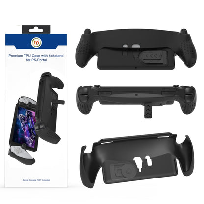 For PlayStation Portal Handle JYS TPU Protective Case With Stand(Black) - Cases by JYS | Online Shopping UK | buy2fix