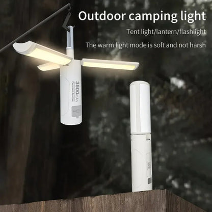 2000mAh M26 Foldable Handheld Lamp Portable Triple Leaf Hook Outdoor Flashlight Multi-Functional Camping Light - LED Flashlight by buy2fix | Online Shopping UK | buy2fix