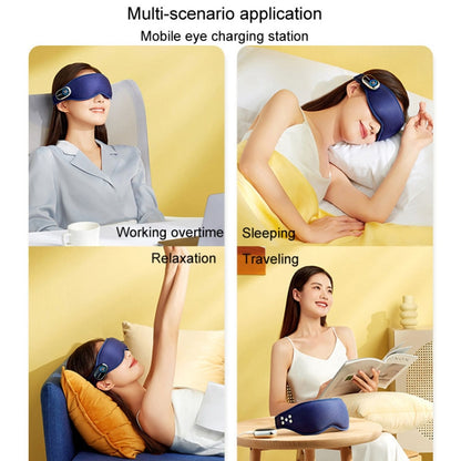 Heating Eye Massager Electrical Smart Graphene Flexible Hot Compress Relieve Fatigue Cloud Sense Eye Mask(Dark Blue) - Eye Masks by buy2fix | Online Shopping UK | buy2fix