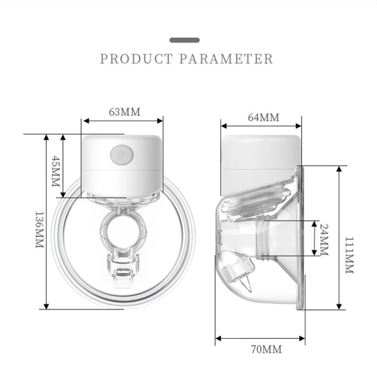 S12 LCD Screen Smart Large Capacity Portable Wearable Silent Electric Breast Pump, Color: Bilateral - Cups & Silicone Nipple by buy2fix | Online Shopping UK | buy2fix