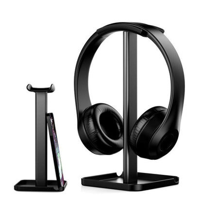 Desktop Headphone Holder Cell Phone Tablet Stand(Black) - Headset Stand by buy2fix | Online Shopping UK | buy2fix