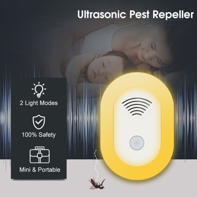 Adjustable Night Light Ultrasonic Mosquito Repeller Mini Home Electronic Mouse Repeller, Spec: AU Plug(White) - Repellents by buy2fix | Online Shopping UK | buy2fix