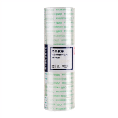 8 Rolls Width 1.8cm x Length 12.8m Deli Small High Viscosity Office Transparent Tape Student Stationery Tape - Tape & Solid glue by Deli | Online Shopping UK | buy2fix