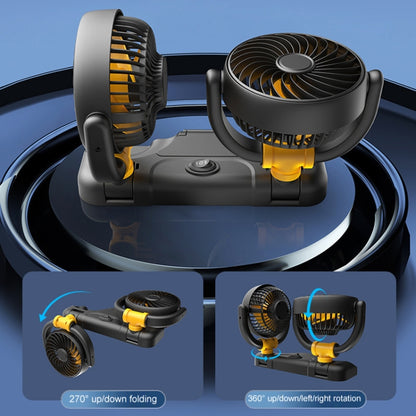 SUITU Car Foldable Cooling Fan Automobile Summer Temperature Reduction Fan, Model: Dual 12V Cigarette Lighter Energized - Heating & Fans by SUITU | Online Shopping UK | buy2fix