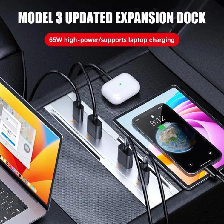 For 2023.9 Tesla Model 3 65W Central Control USB Interface Expansion Dock(Original Color) - DIY Modified Charger by buy2fix | Online Shopping UK | buy2fix