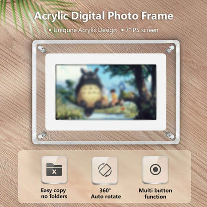 7 Inch Acrylic HD Digital Photo Frame Desktop Smart Motion Video Player Ornament(US Plug) - 1.5-7.0 inch by buy2fix | Online Shopping UK | buy2fix