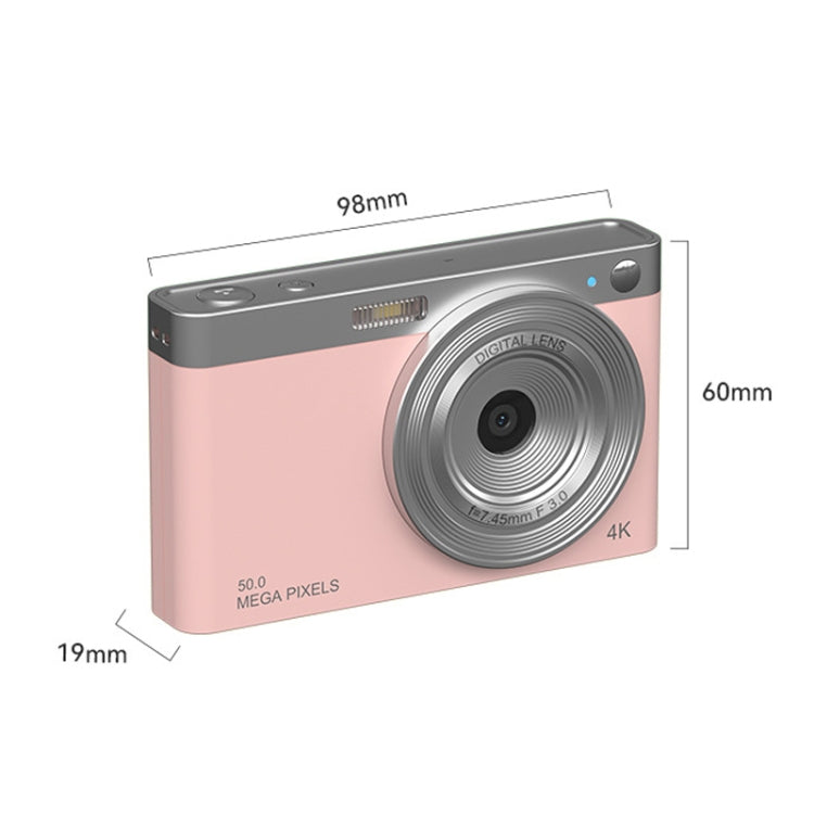 50 MP HD Camera 4K Video Retro Vlog Self-Shooting Camera(Black) - Video Cameras by buy2fix | Online Shopping UK | buy2fix