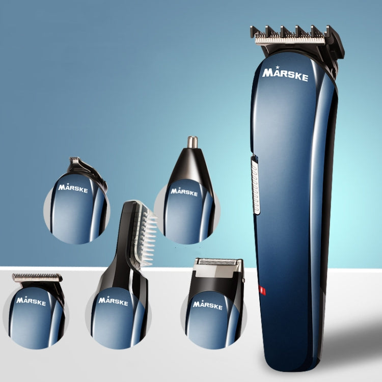 MARSKE MS-5006 5 In 1 Electric Hair Clipper Razor Nose Hair and Eyebrow Trimmer EU Plug - Hair Trimmer by MARSKE | Online Shopping UK | buy2fix