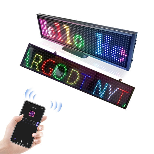 Wifi Scrolling LED Sign Message Board Support Multi-Languauge Colorful 820x95x15mm (Black Frame) - Car Monitor by buy2fix | Online Shopping UK | buy2fix