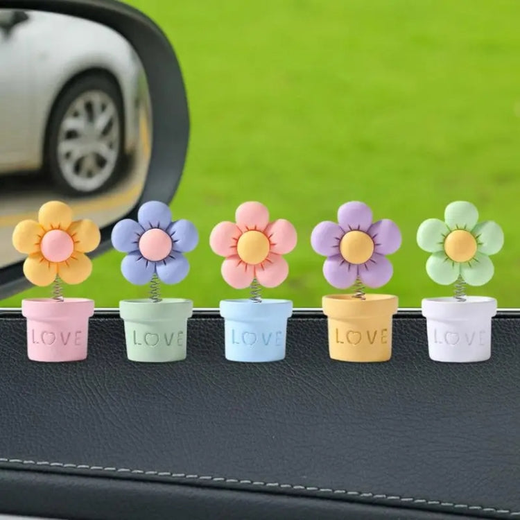 Simulated Small Flowerpot Car Center Console Decorative Ornaments(Random Color Delivery) - Ornaments by buy2fix | Online Shopping UK | buy2fix