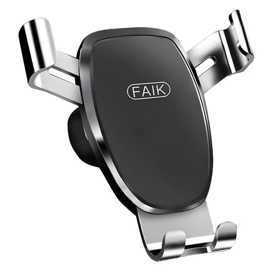 FAIK Car Cell Phone Holder Air Vent Triangle Gravity Sensor Car Phone Bracket, Color: Silver Frosted Model - Car Holders by FAIK | Online Shopping UK | buy2fix