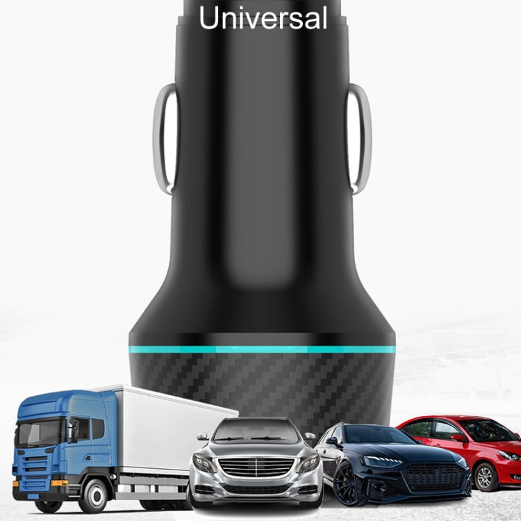 QIAKEY Dual Fast Charging Charger One To Two Cigarette Lighter, Size: TH229 95W(Black) - Car Charger by QIAKEY | Online Shopping UK | buy2fix