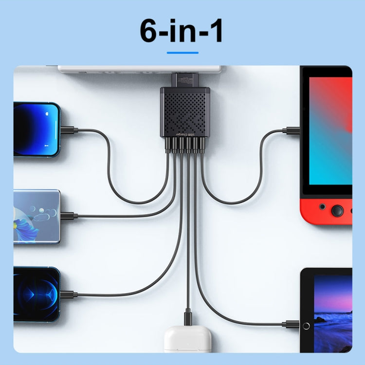 6-Ports Multifunctional Quick Charging USB Travel Charger Power Adapter, Model: White US Plug - USB Charger by buy2fix | Online Shopping UK | buy2fix