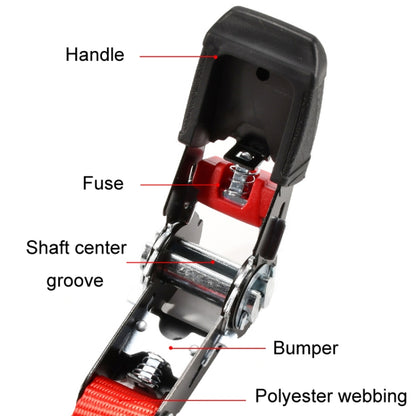 Motorcycle Ratchet Tensioner Cargo Bundling And Luggage Fixing Straps, Length: 2m - Towing Bars by buy2fix | Online Shopping UK | buy2fix