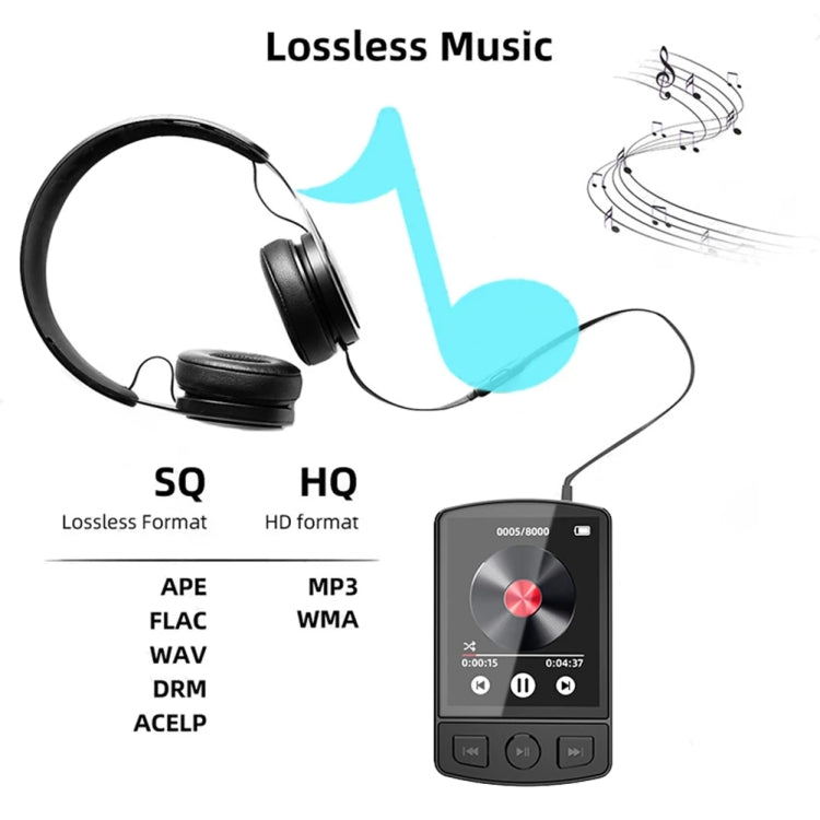 16GB 1.8-Inch Color Screen Recording MP3/MP4 Sports Bluetooth Walkman With Back Clip - MP3 Player by buy2fix | Online Shopping UK | buy2fix