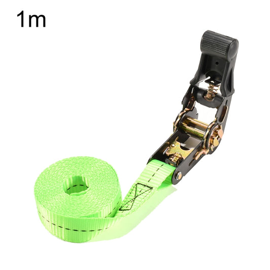 Motorcycle Ratchet Tensioner Cargo Bundling And Luggage Fixing Straps, Specification: Fluorescent Green 1m - Towing Bars by buy2fix | Online Shopping UK | buy2fix
